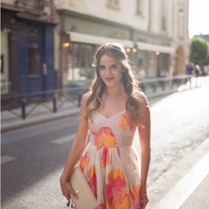 Tracy Reese Floral Pink Organza Dress